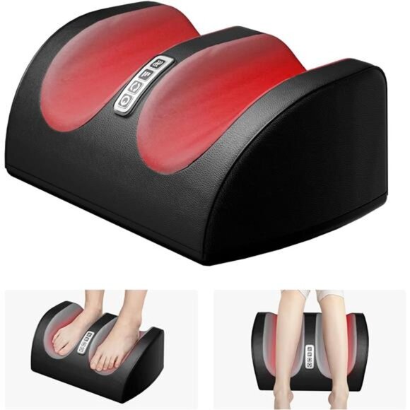 Foot Massager Machine with Heat, Foot and Calf Massager with Massage Roller - Picture 1 of 7